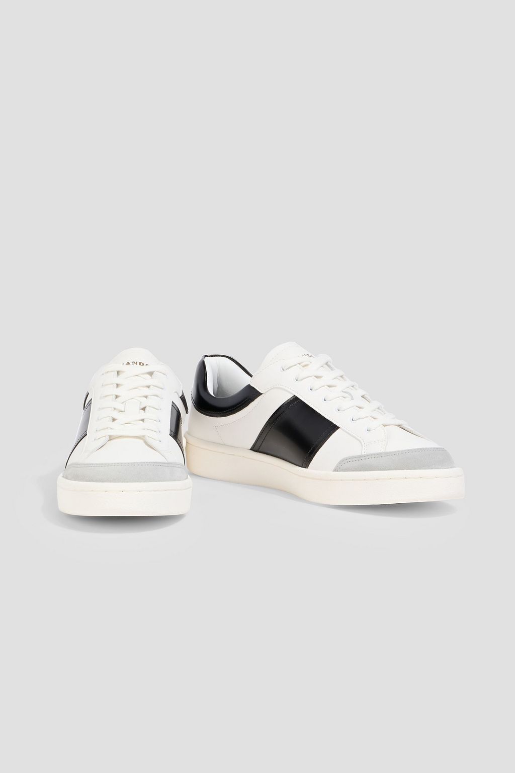 SANDRO Leather and suede sneakers