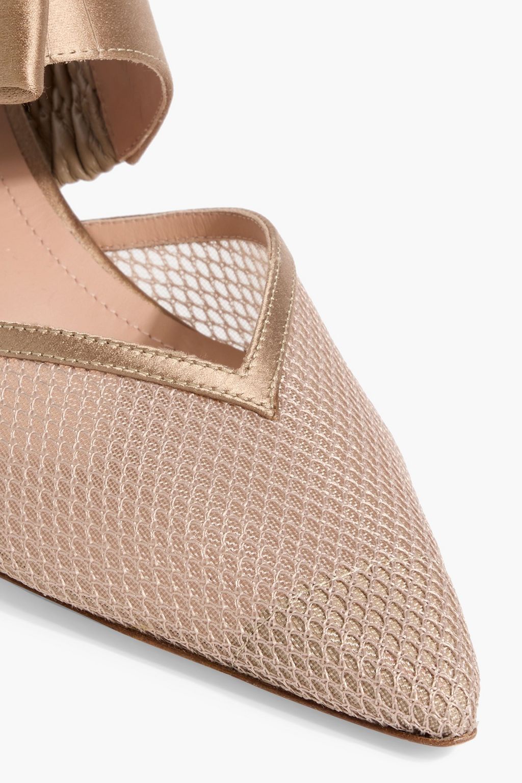 MALONE SOULIERS Marie 45 bow-detailed mesh mules
