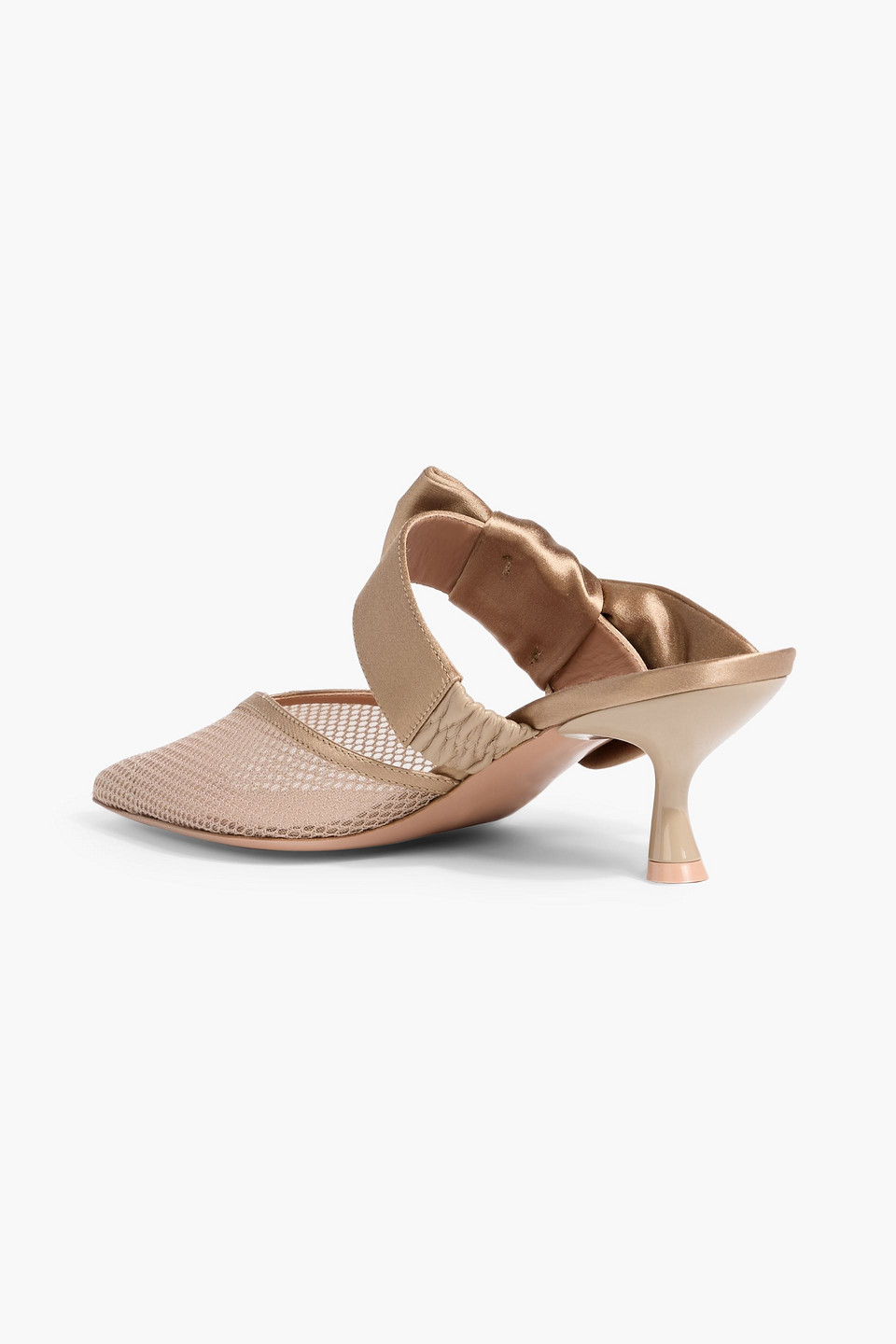 Malone Souliers Marie 45 Bow-detailed Mesh Mules In Brown