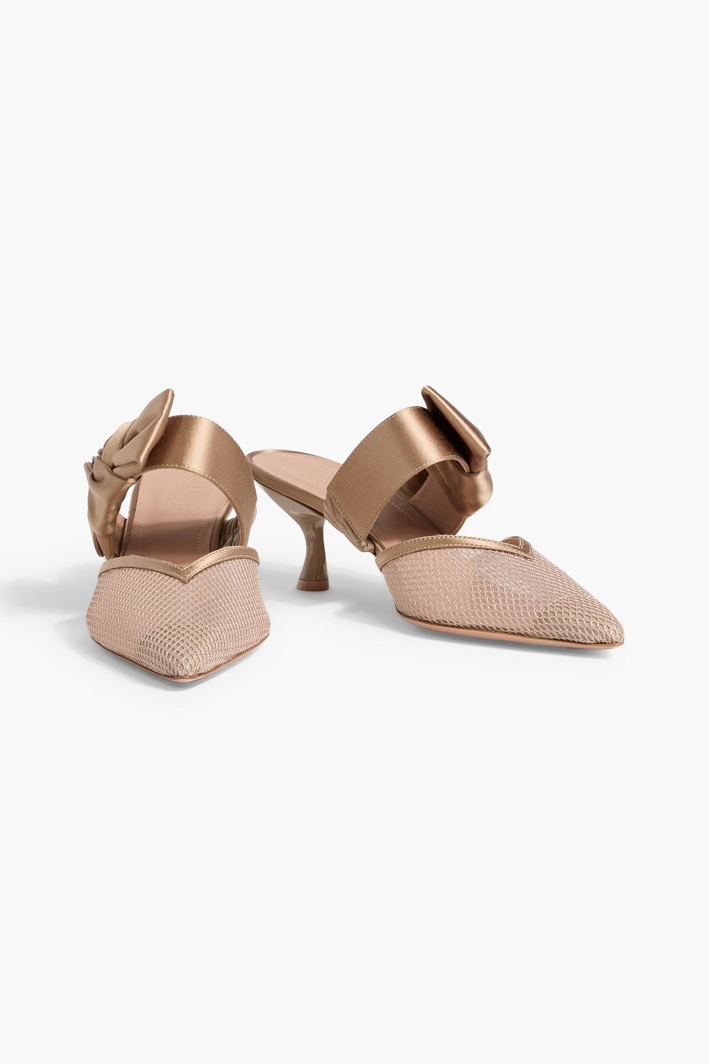 MALONE SOULIERS Marie 45 bow-detailed mesh mules