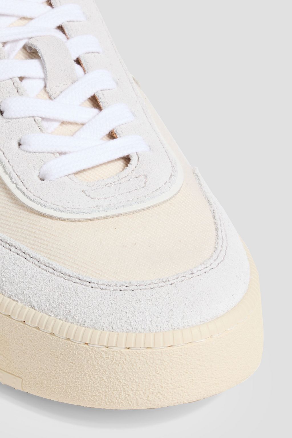 TOD'S Twill, suede and leather sneakers