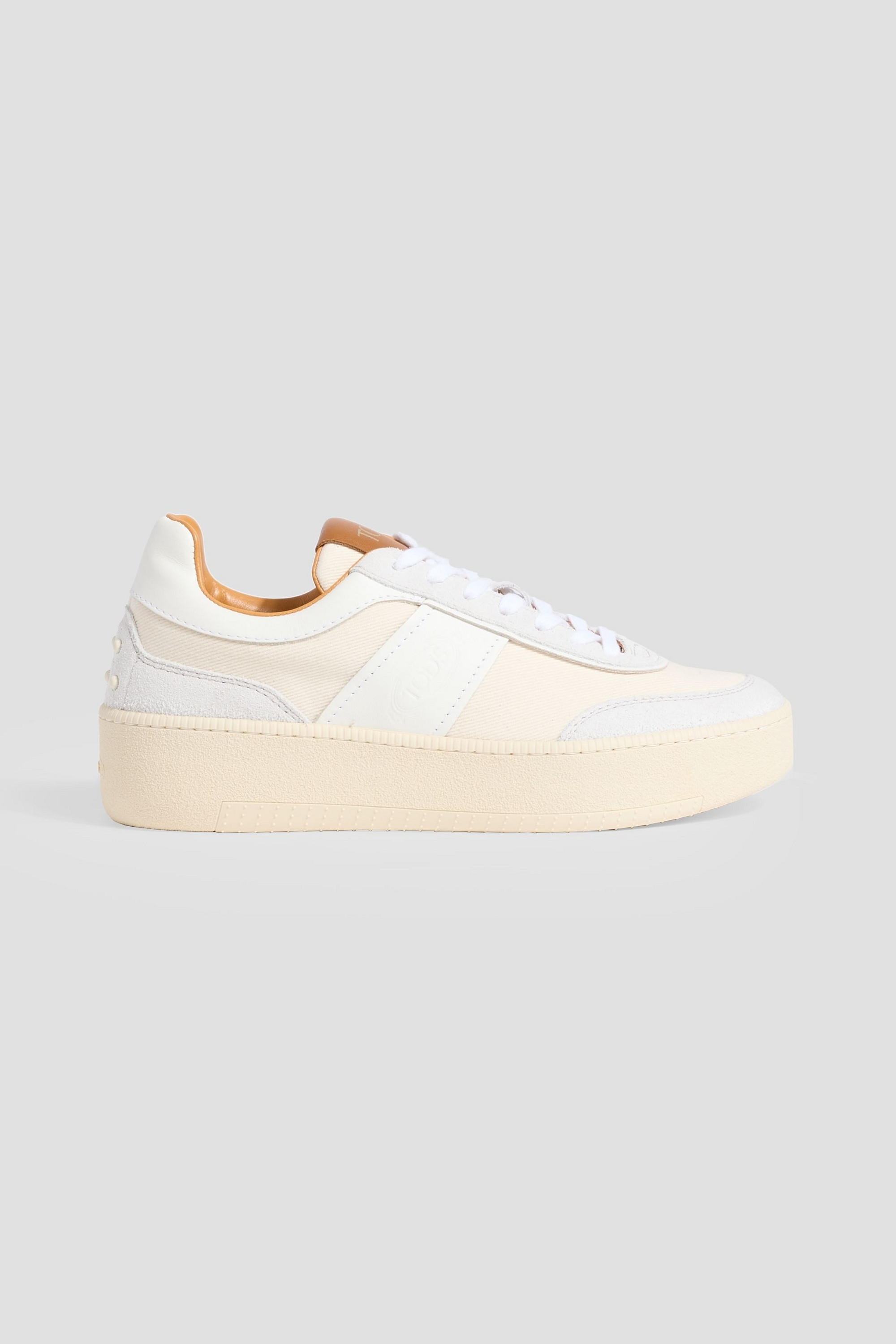 Tod's Twill, suede and leather sneakers