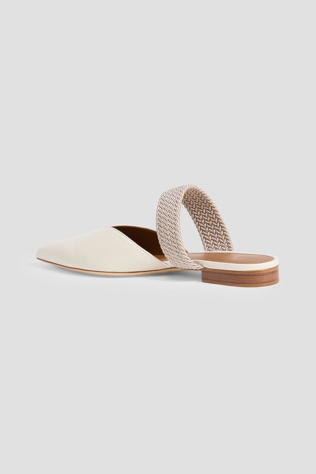 MALONE SOULIERS حذاء مسطّح مايسي بمقدمة مدببة من الجلد مزين بحبل