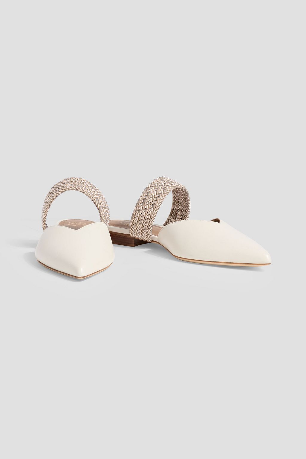 MALONE SOULIERS حذاء مسطّح مايسي بمقدمة مدببة من الجلد مزين بحبل
