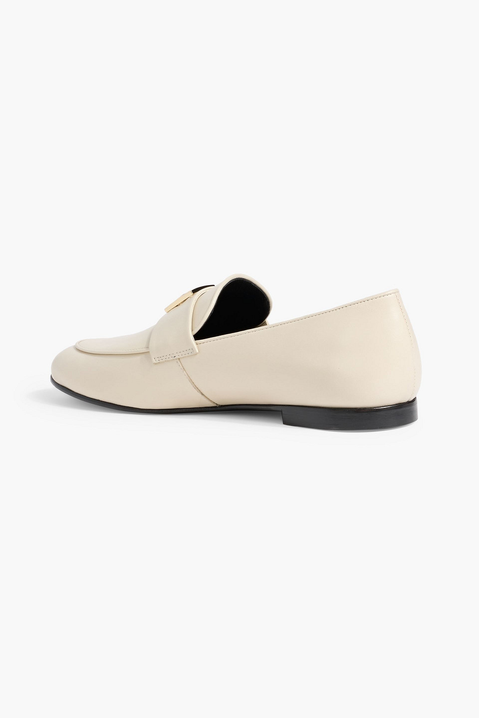 Anine Bing Corrine Embellished Leather Loafers In White