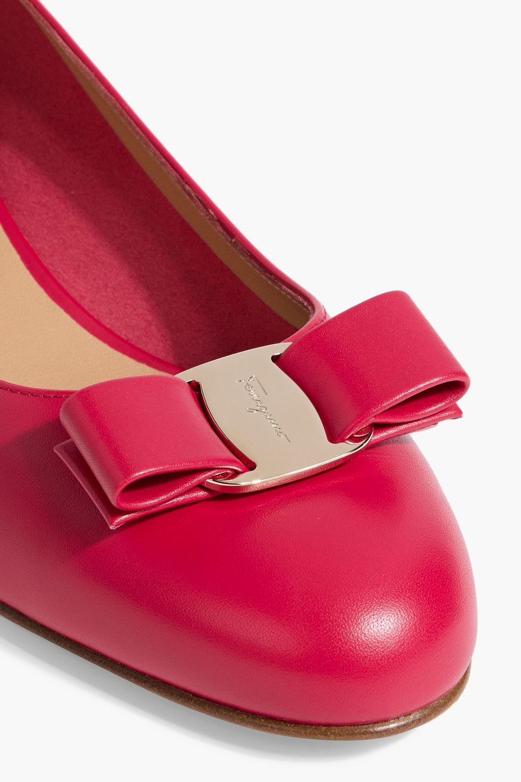FERRAGAMO Vara bow-detailed leather pumps