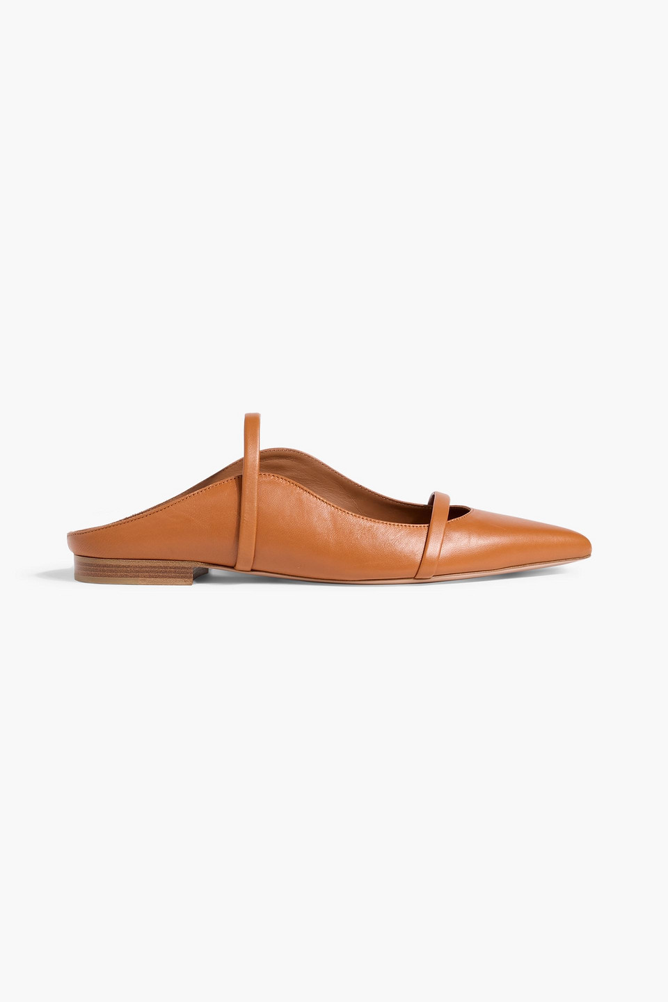 Malone Souliers Maureen Leather Point-toe Flats In Brown