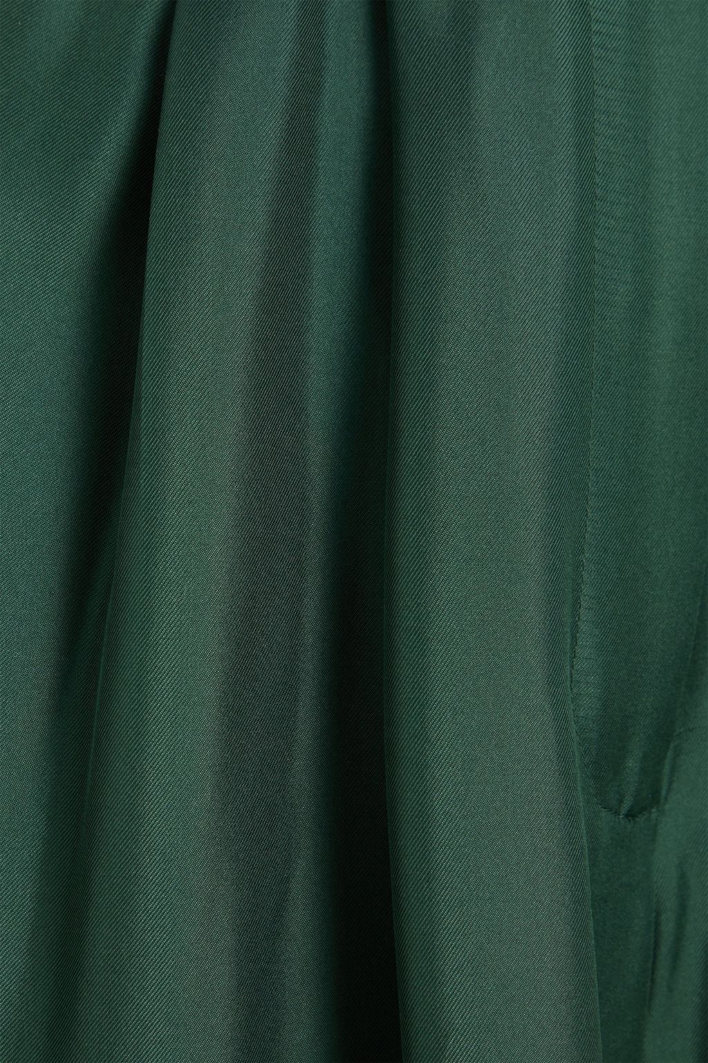ZIMMERMANN Belted silk-twill wide-leg pants