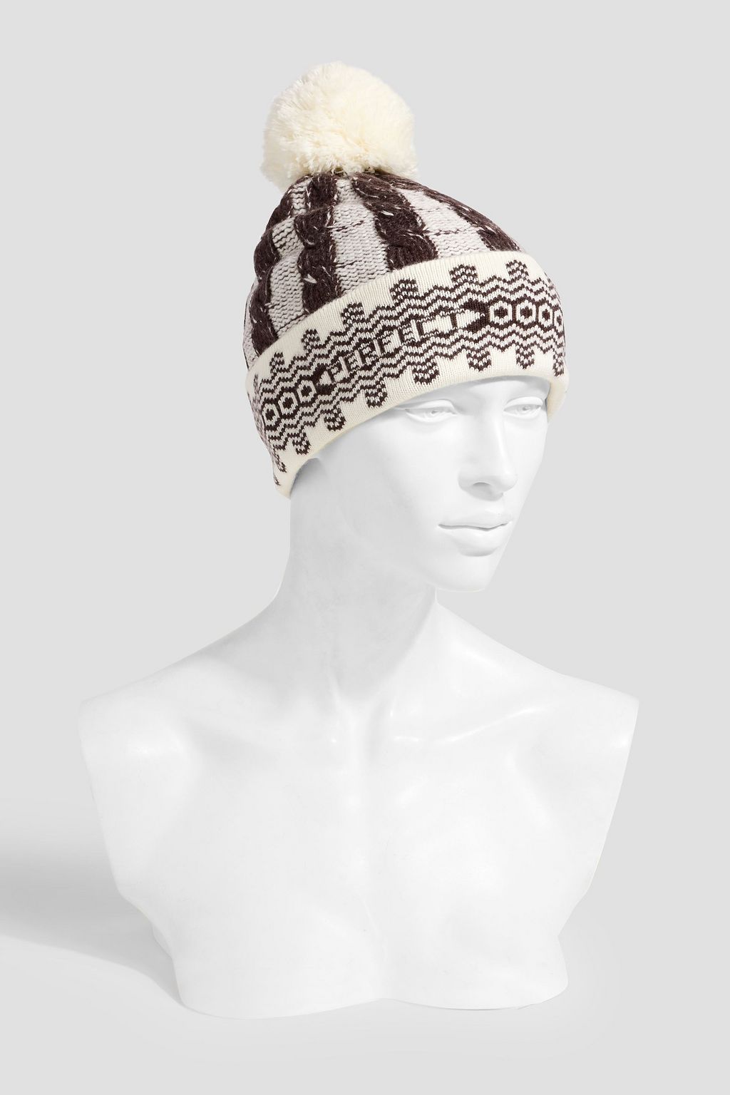 PERFECT MOMENT Jacquard-knit merino wool beanie
