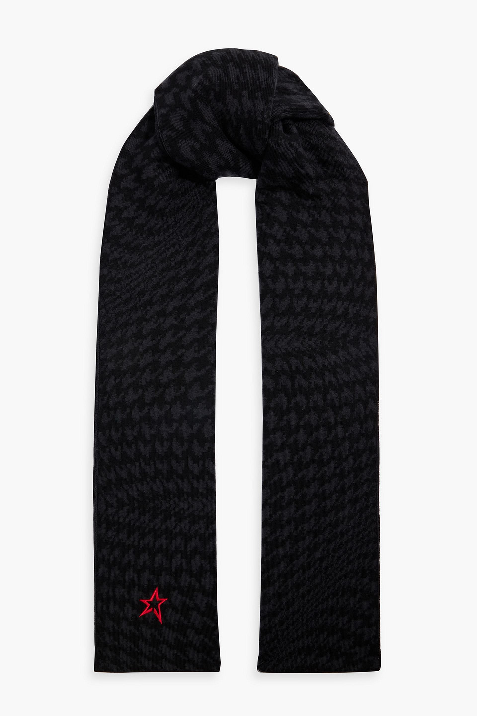 Perfect Moment Schal Aus Jacquard-strick Aus Merinowolle In Black