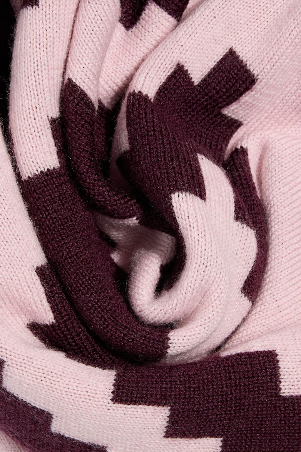 PERFECT MOMENT Jacquard-knit merino wool scarf