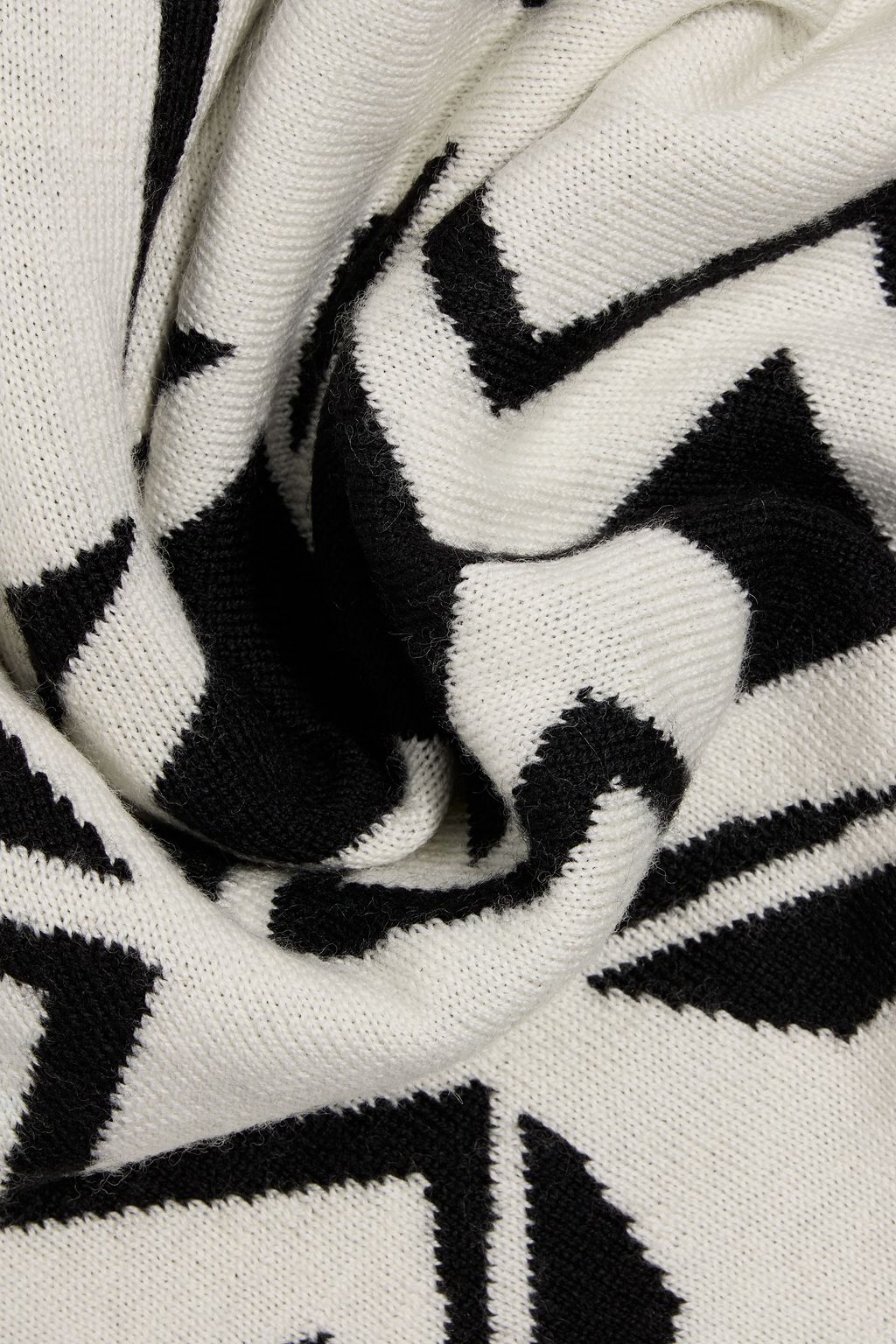 PERFECT MOMENT Jacquard-knit merino wool scarf