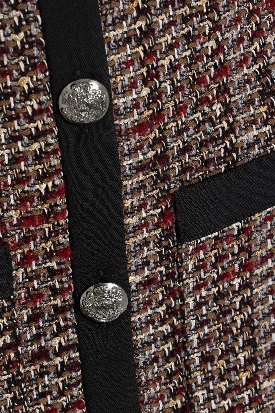 Veronica Beard Kenai Metallic Cotton-blend Tweed Mini Dress In Brown