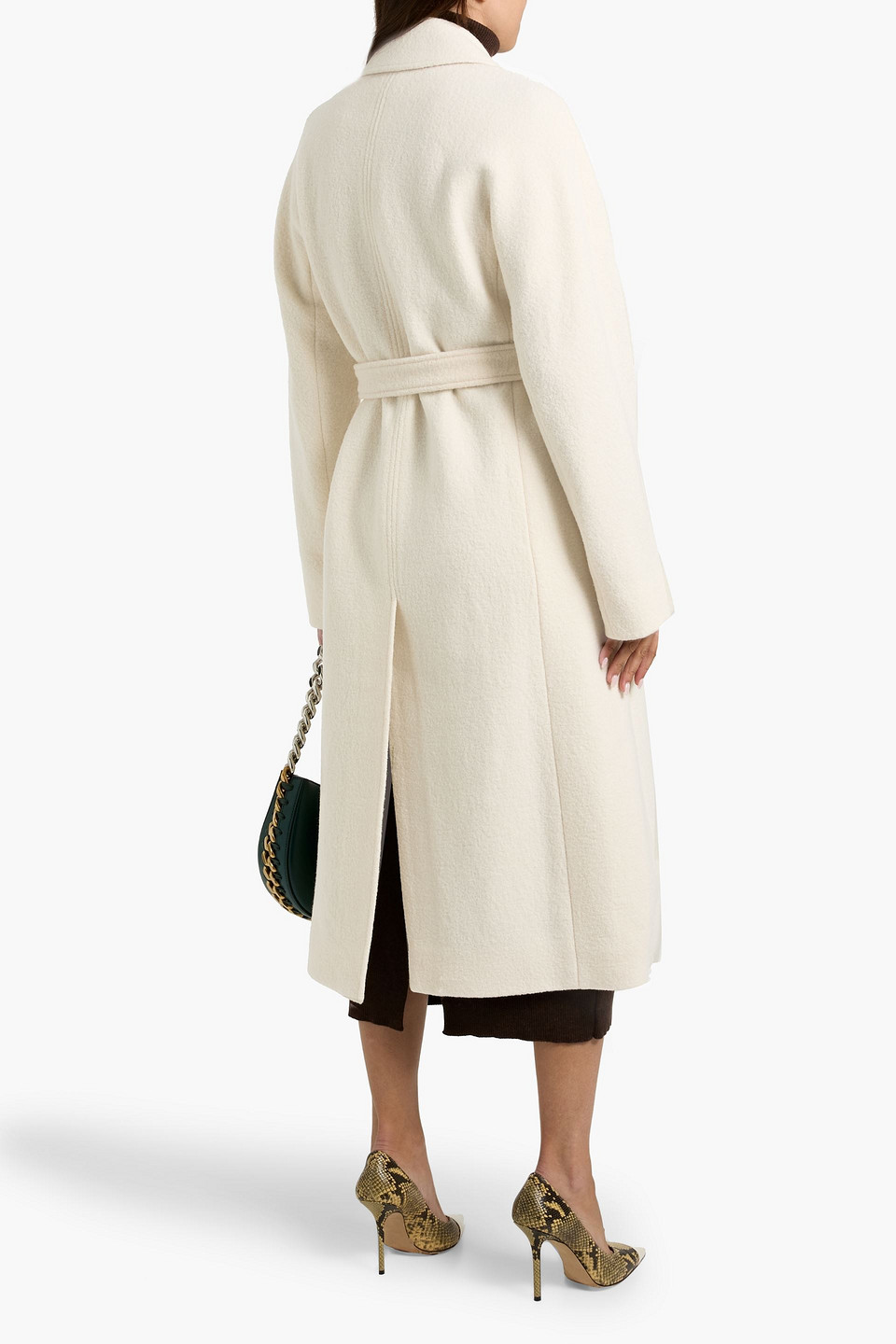 Veronica Beard Della Dickey Double-breasted Wool-felt Coat In White