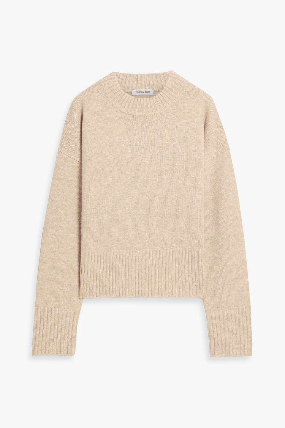 Veronica Beard Andi Wool And Cashmere-blend Sweater In Neutral