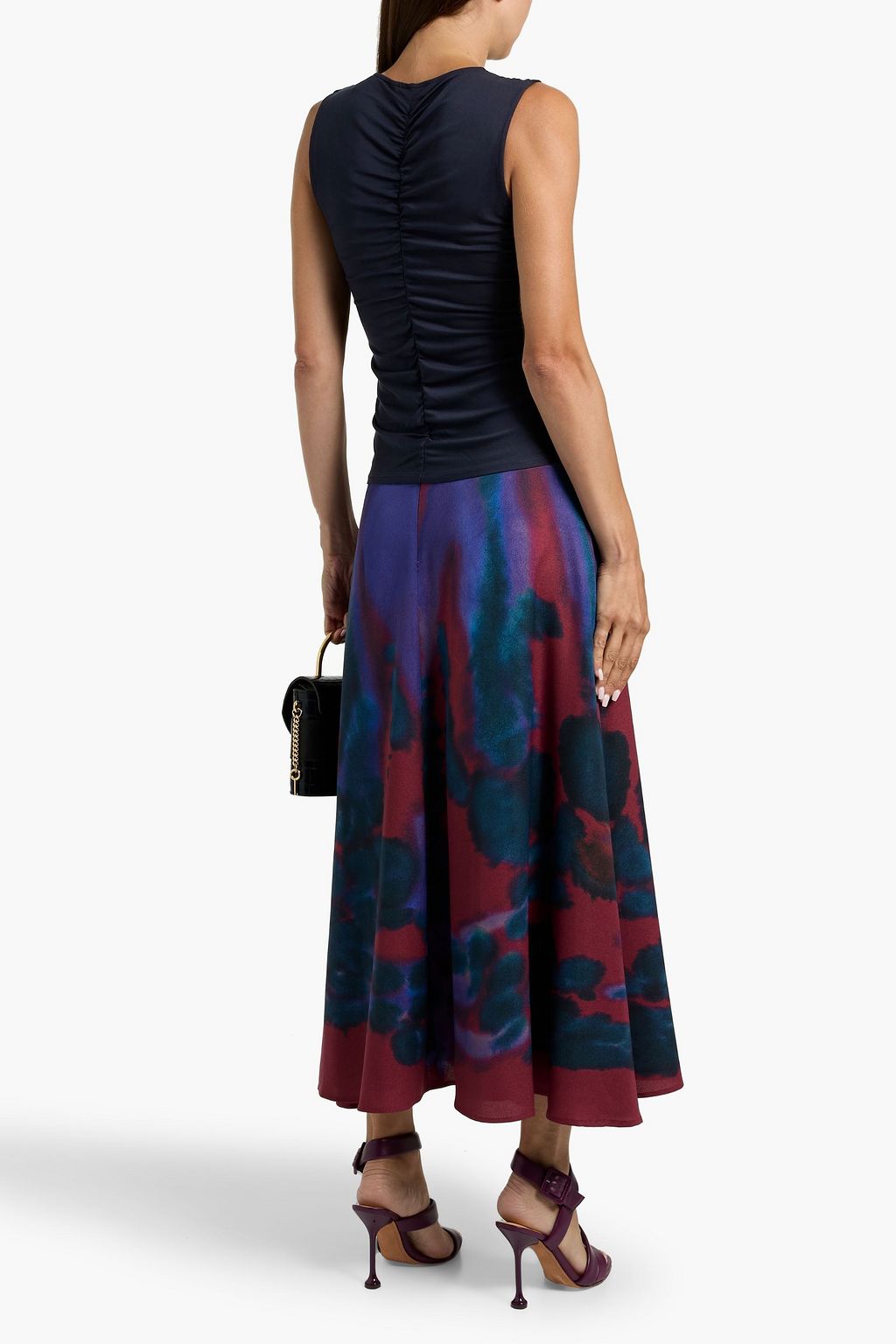 VERONICA BEARD Neeta ruched Lyocell-blend jersey top