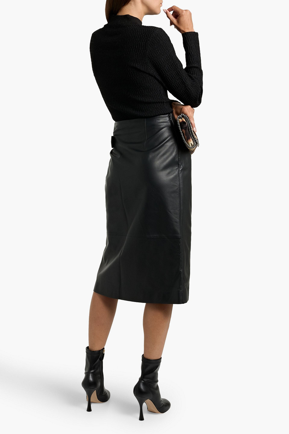 Veronica Beard Dahlia Metallic Ribbed-knit Sweater In Black