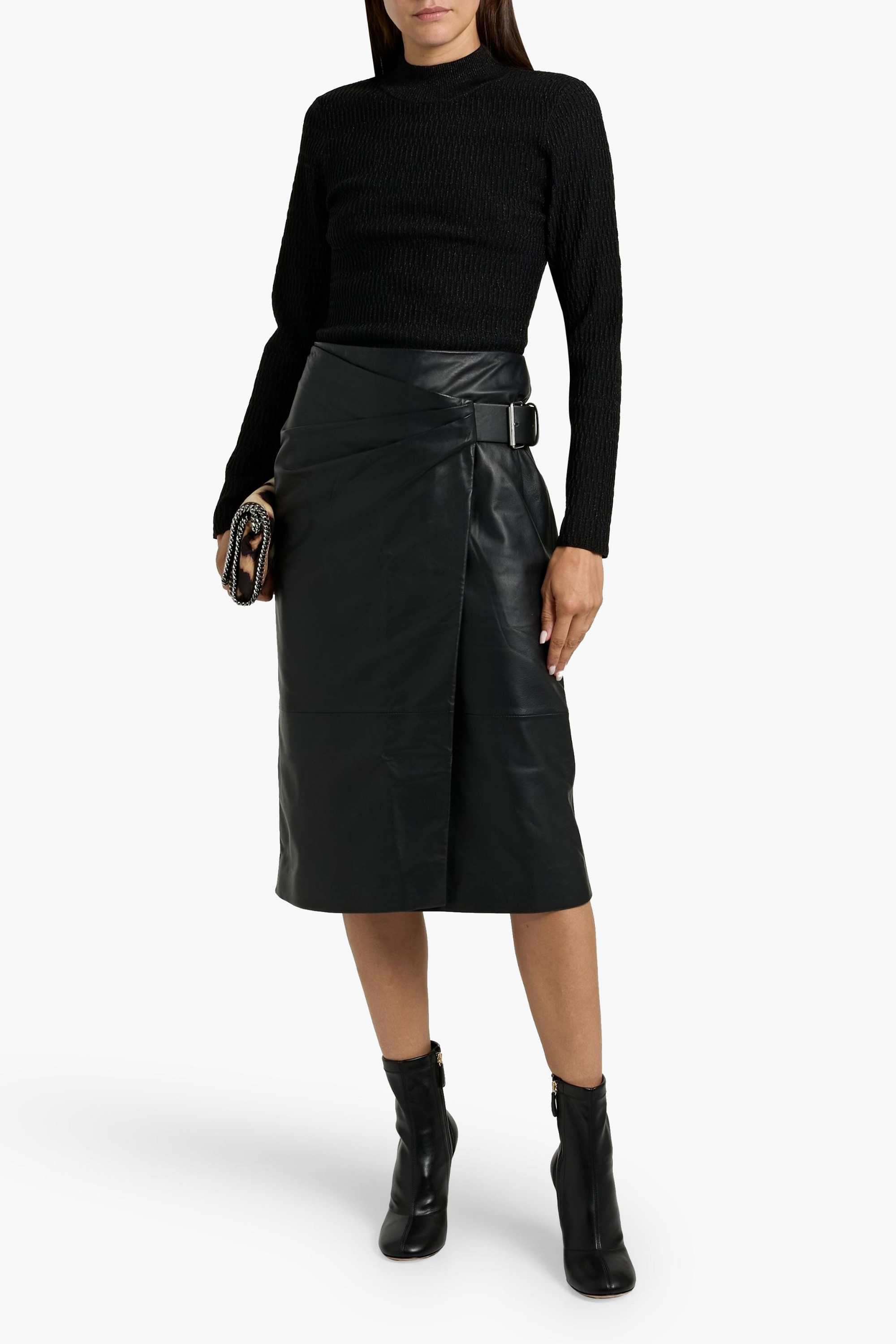 Veronica Beard Dahlia metallic ribbed-knit sweater