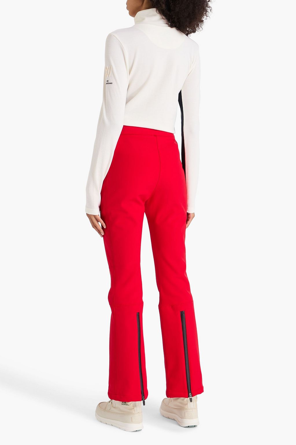 WE NORWEGIANS Striped wool-blend piqué base layer