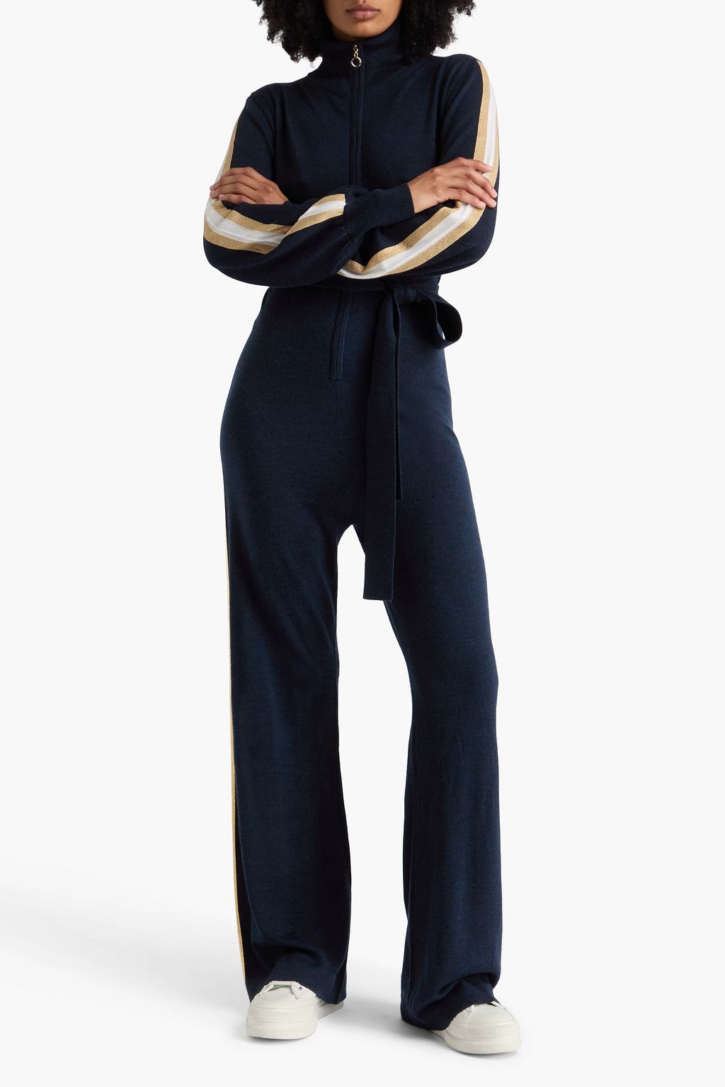 WE NORWEGIANS Gelio belted merino wool-blend jumpsuit