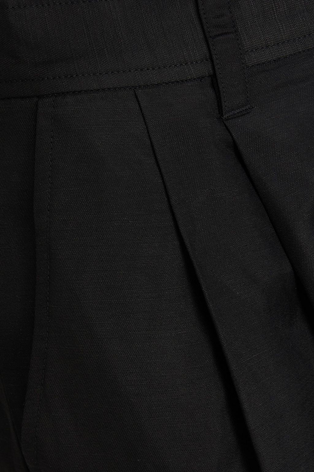 ANINE BING Carrie pleated twill straight-leg pants