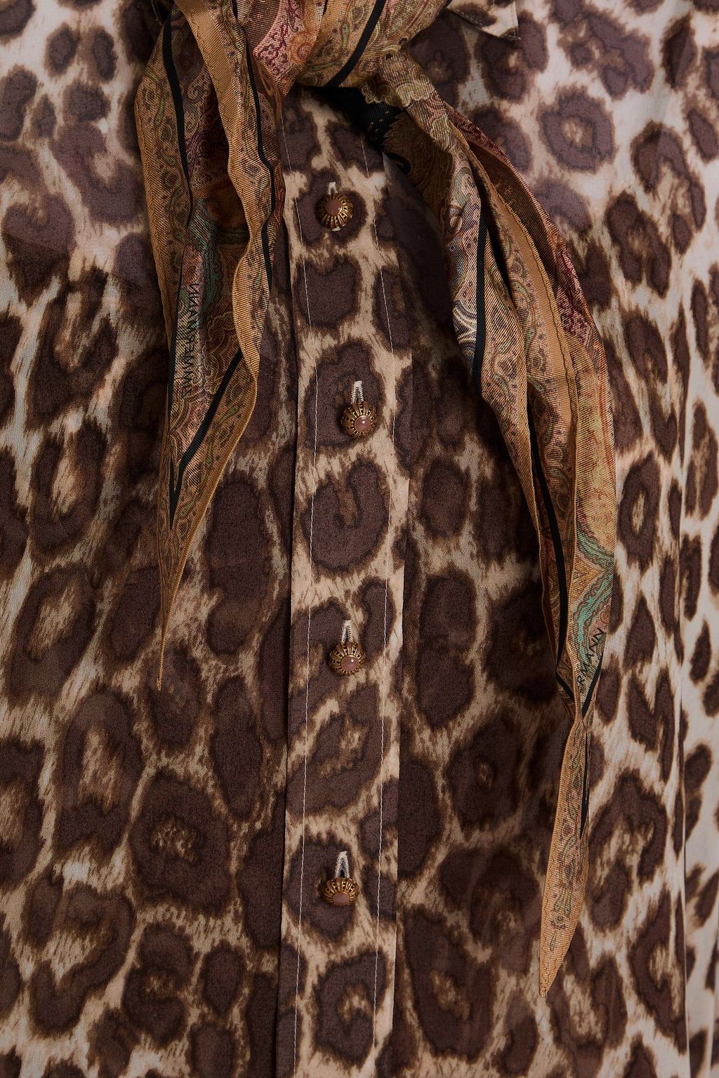 ZIMMERMANN Leopard-print georgette shirt