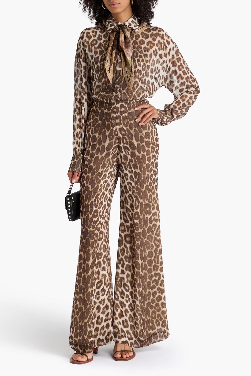 ZIMMERMANN Leopard-print georgette shirt