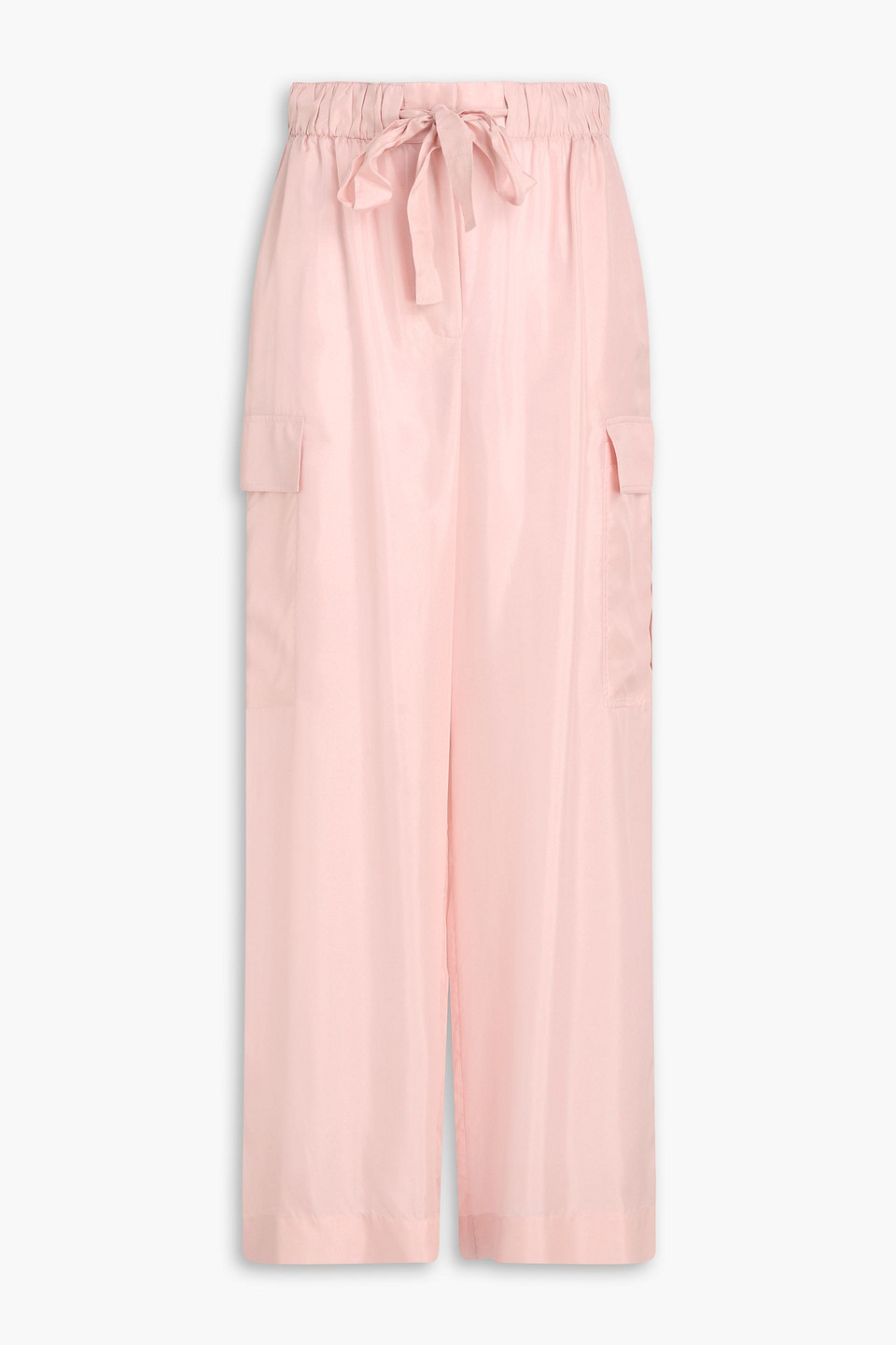 Zimmermann Silk-habotai Cargo Pants In Pink