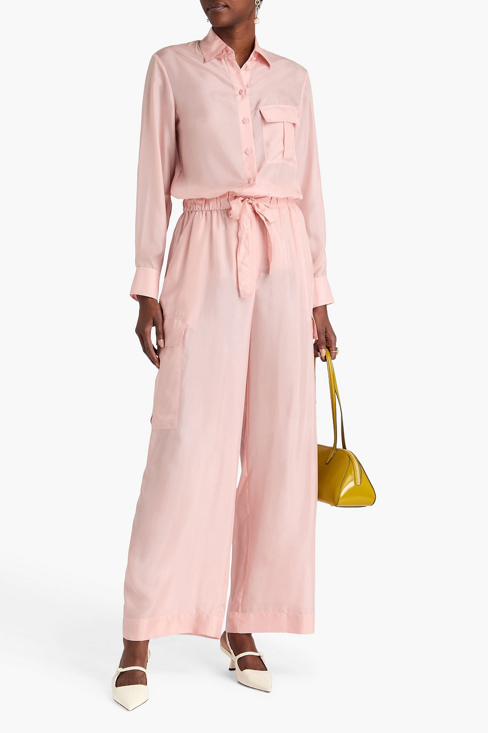  Zimmermann - Cargohose Aus Habotai-seide - Pink - 00 