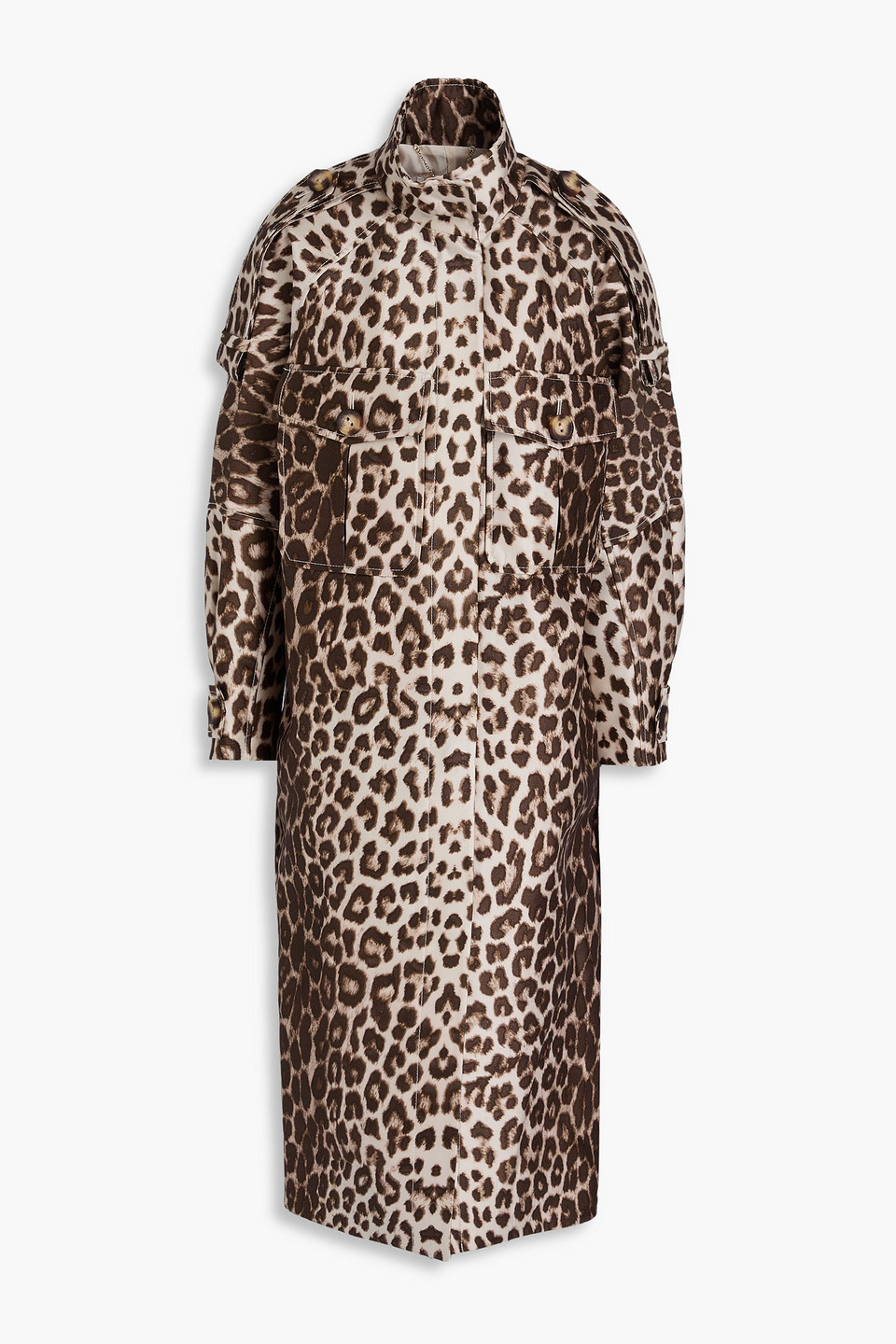 Zimmermann Leopard-print Twill Trench Coat In Animal Print