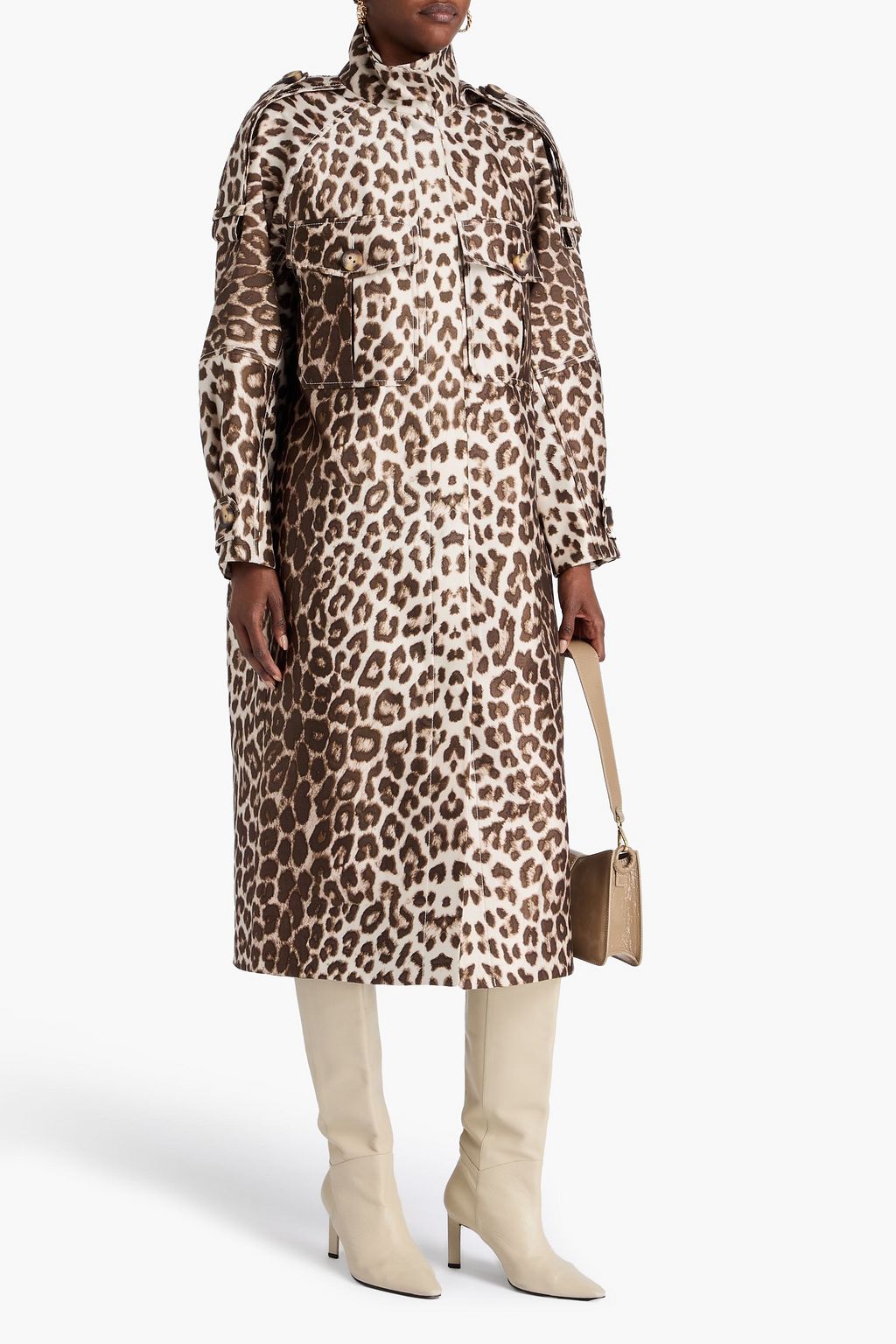 ZIMMERMANN ツイル トレンチコート レオパードプリント