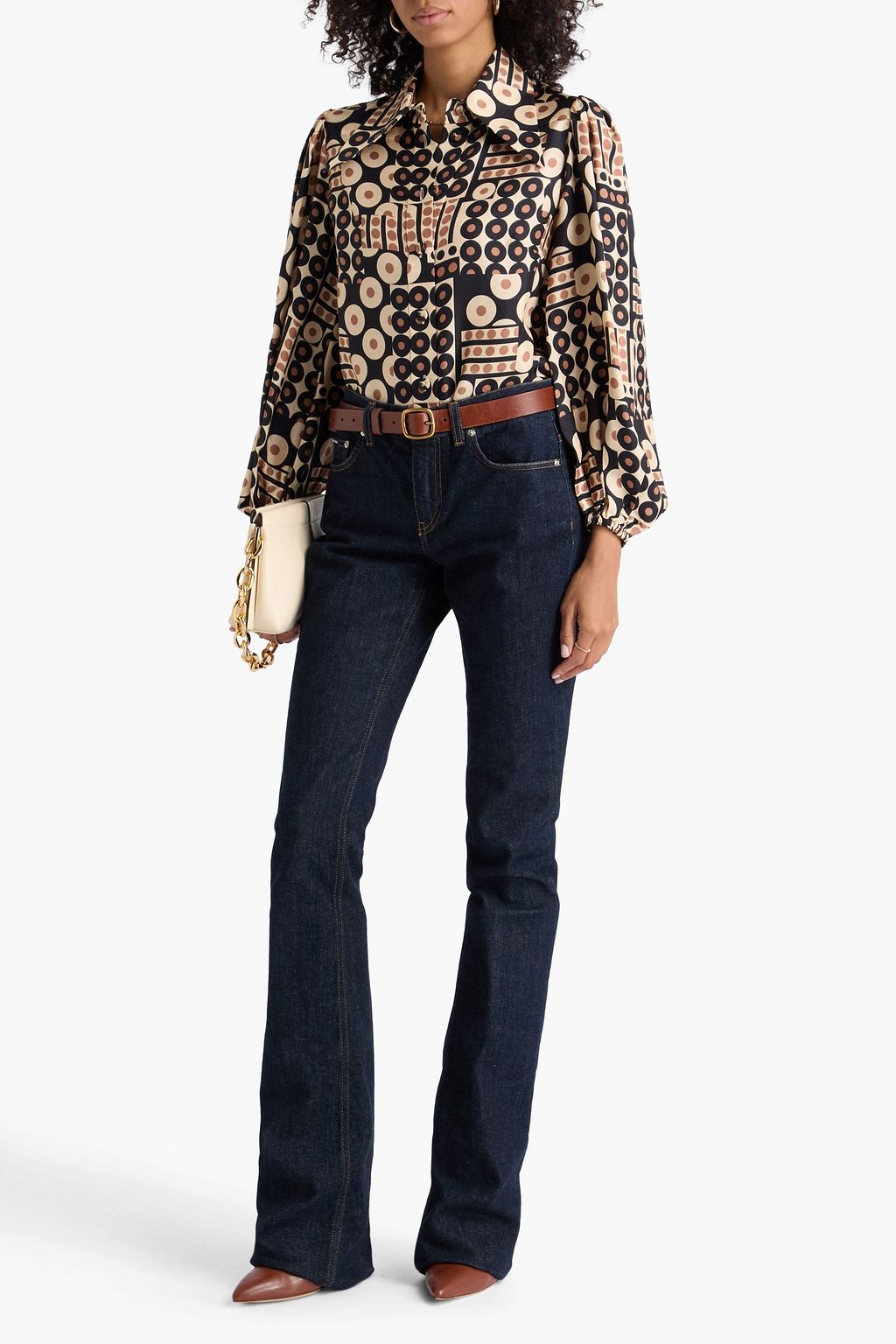 ZIMMERMANN Printed silk-twill shirt