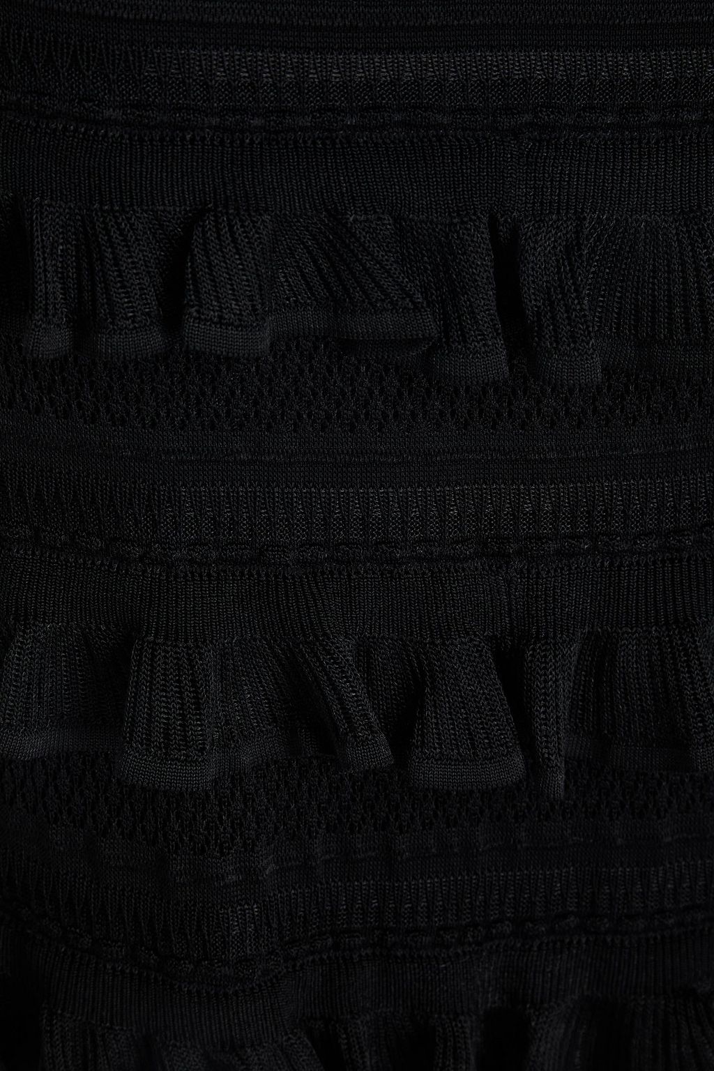 ZIMMERMANN Ruffled crochet-knit midi skirt