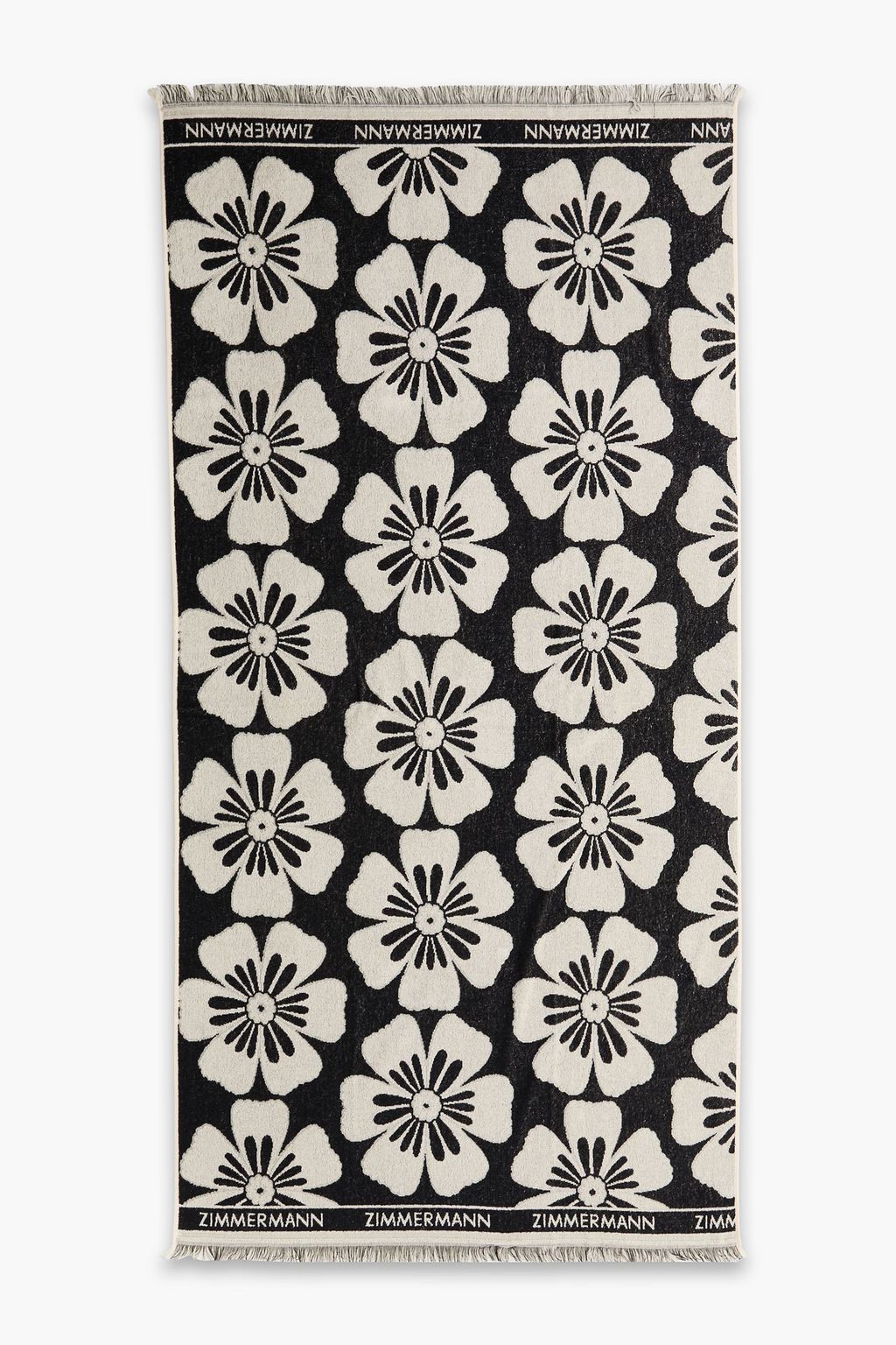 ZIMMERMANN Fringed cotton-jacquard beach towel