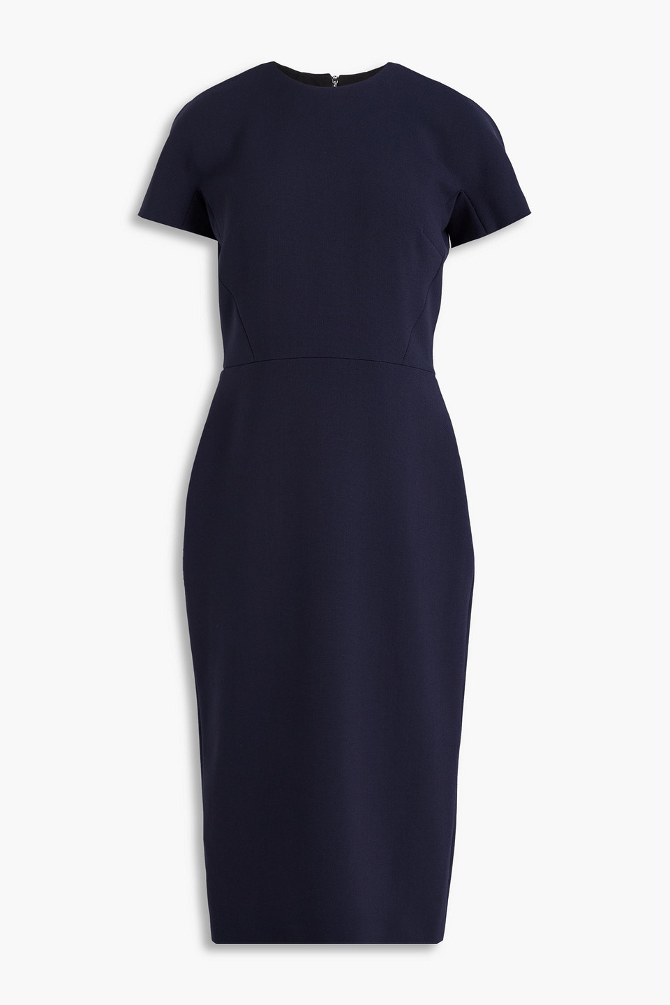 Victoria Beckham Crepe Midi Dress In Blue