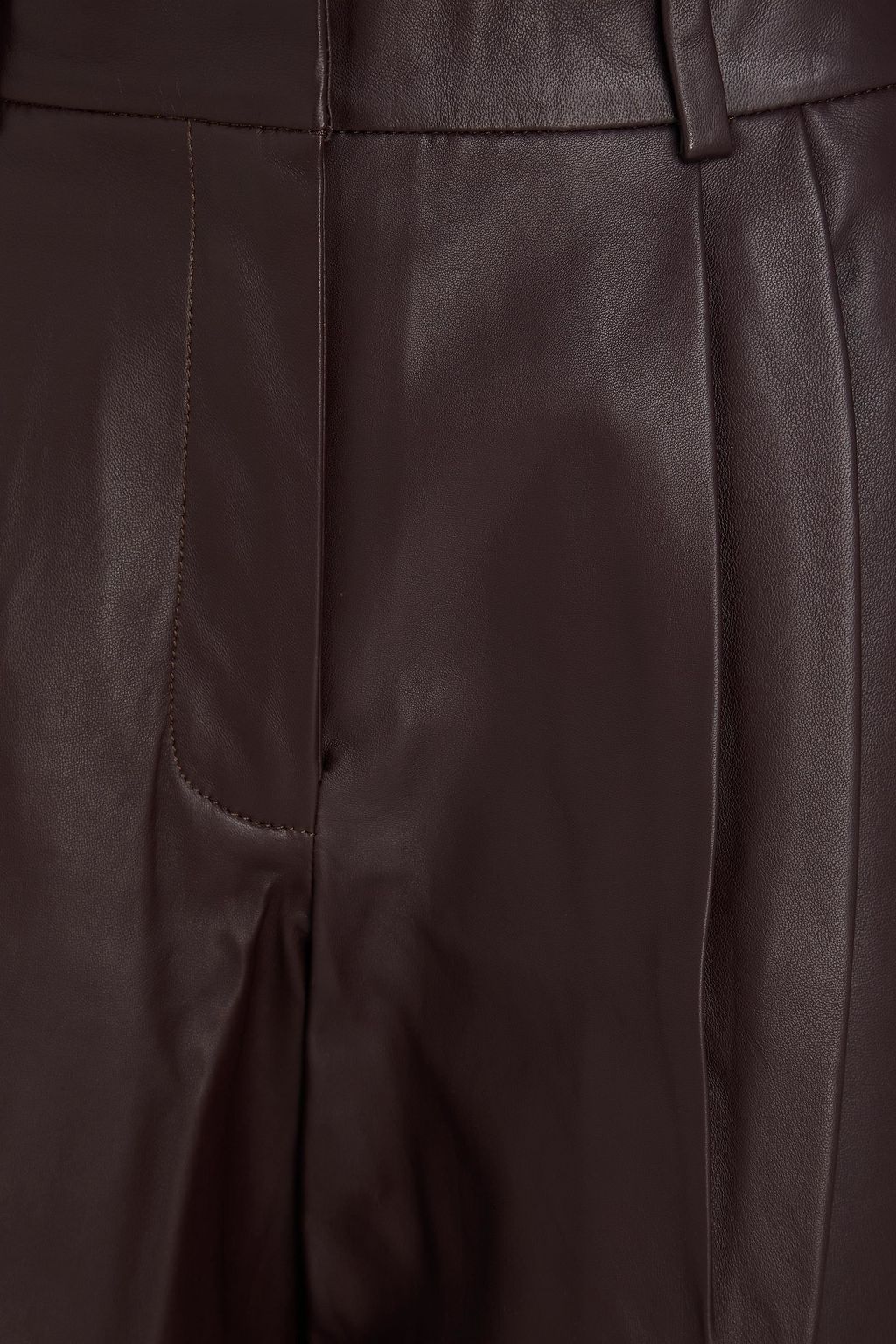 ZIMMERMANN Pleated leather wide-leg pants