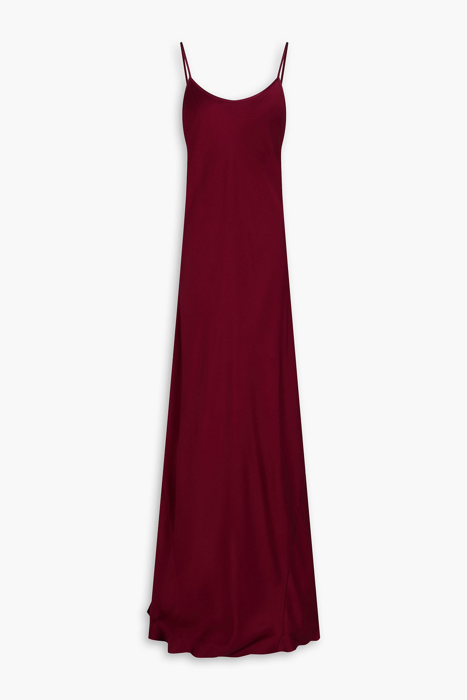 Victoria Beckham Satin-crepe Gown In Burgundy
