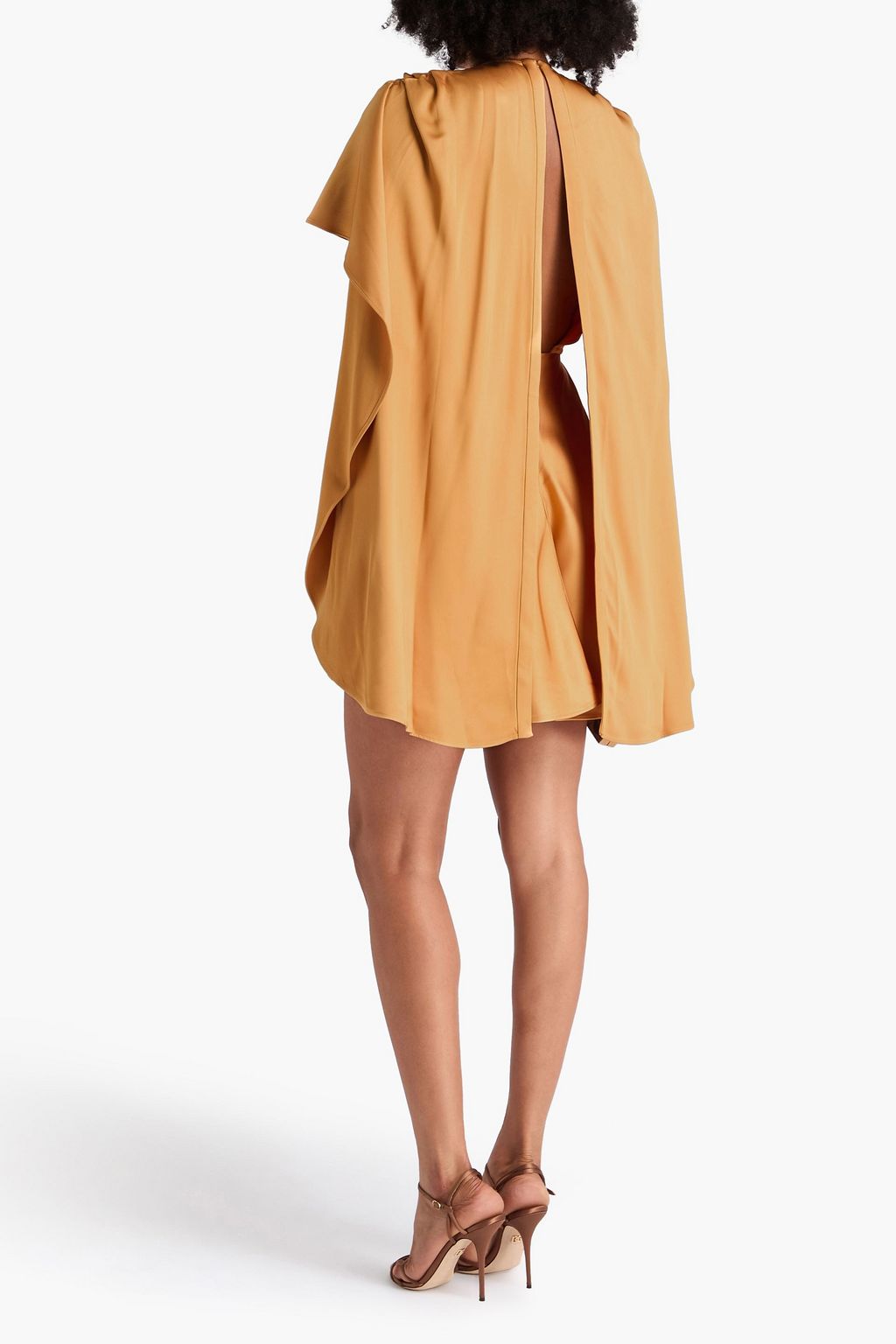ZIMMERMANN Cape-effect satin-twill mini dress