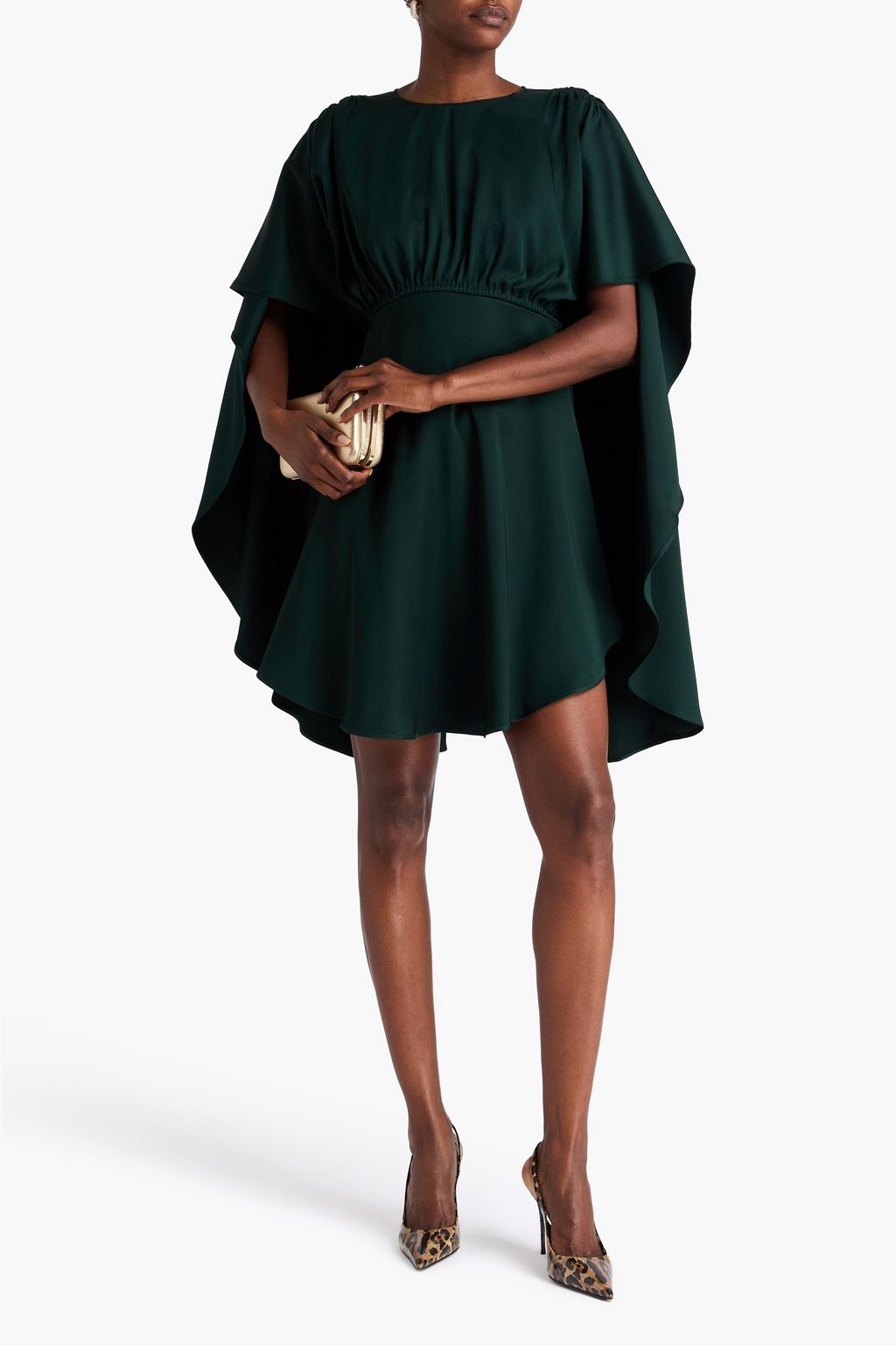 ZIMMERMANN Cape-effect satin-twill mini dress