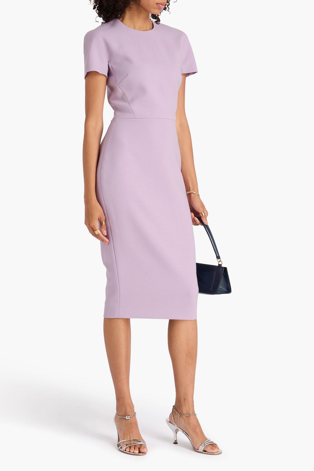 VICTORIA BECKHAM クレープ ミディワンピース