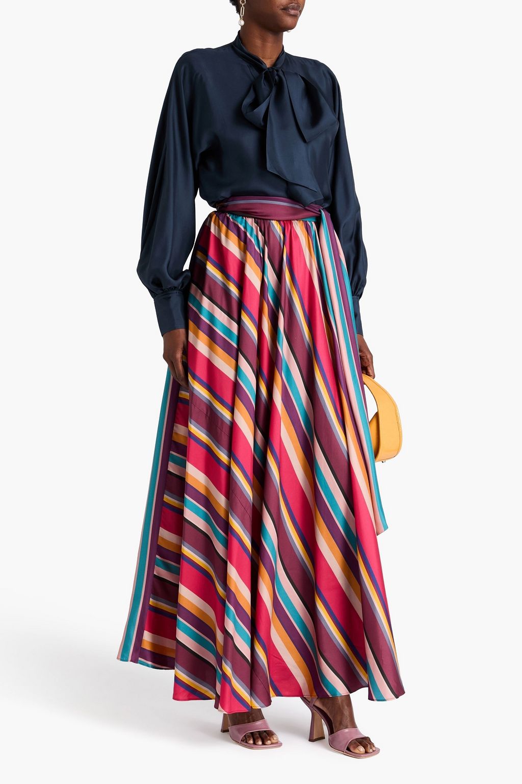 ZIMMERMANN Pussy-bow silk-twill blouse