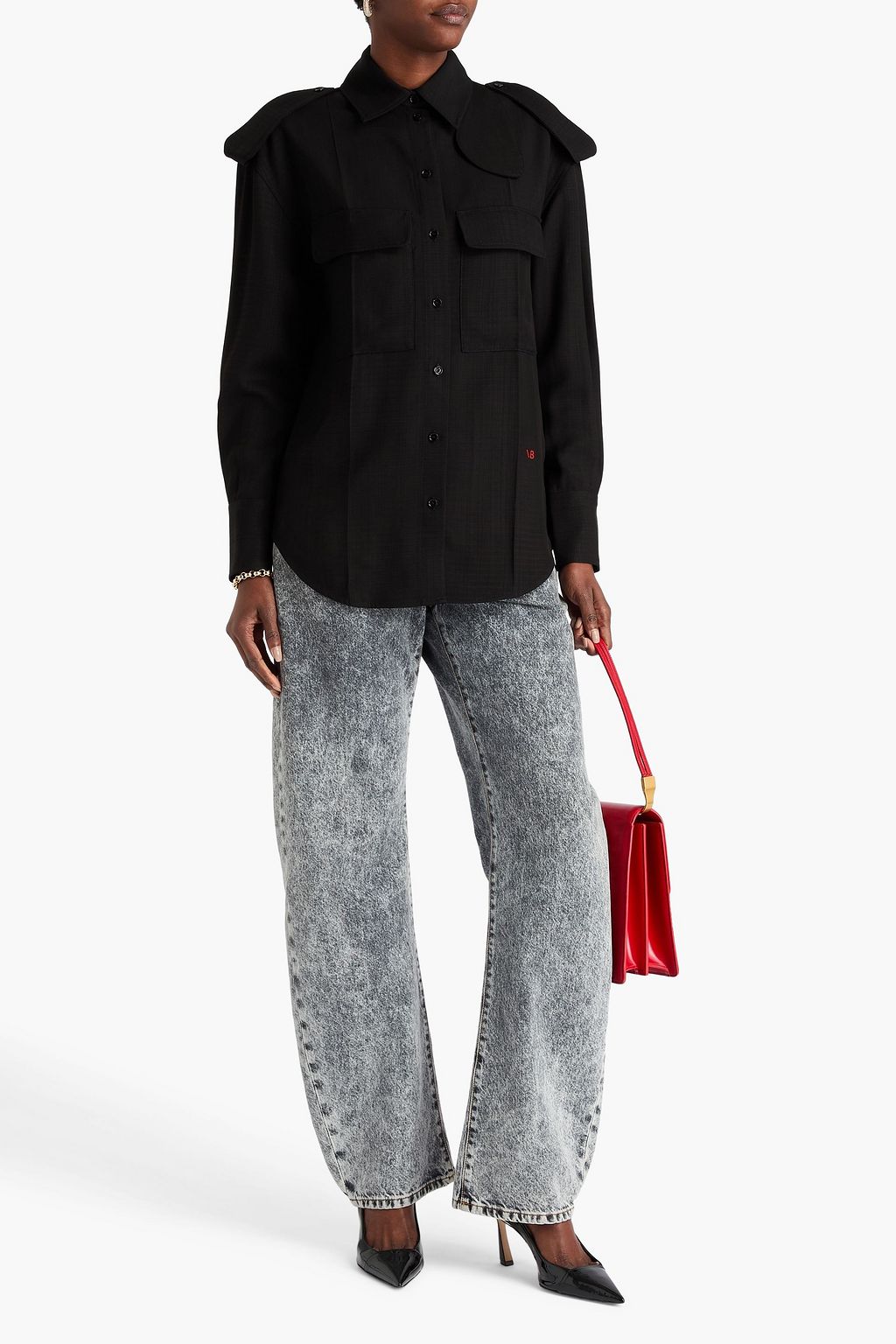VICTORIA BECKHAM クレープ シャツ
