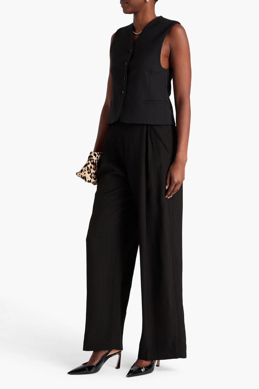 VICTORIA BECKHAM Crepe wide-leg pants
