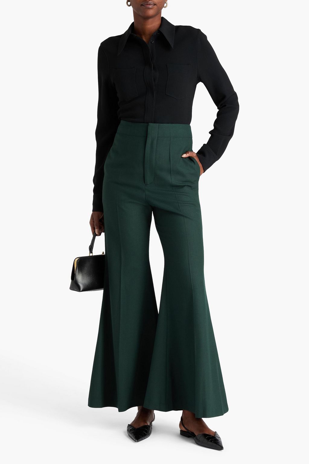 VICTORIA BECKHAM Twill flared pants