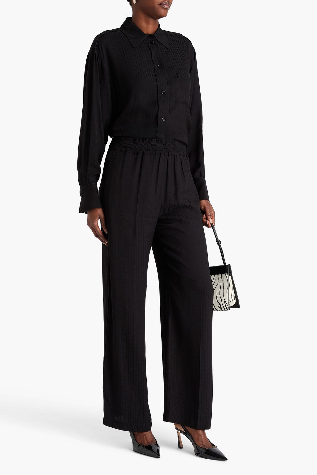 VICTORIA BECKHAM サテンジャカード シャツ
