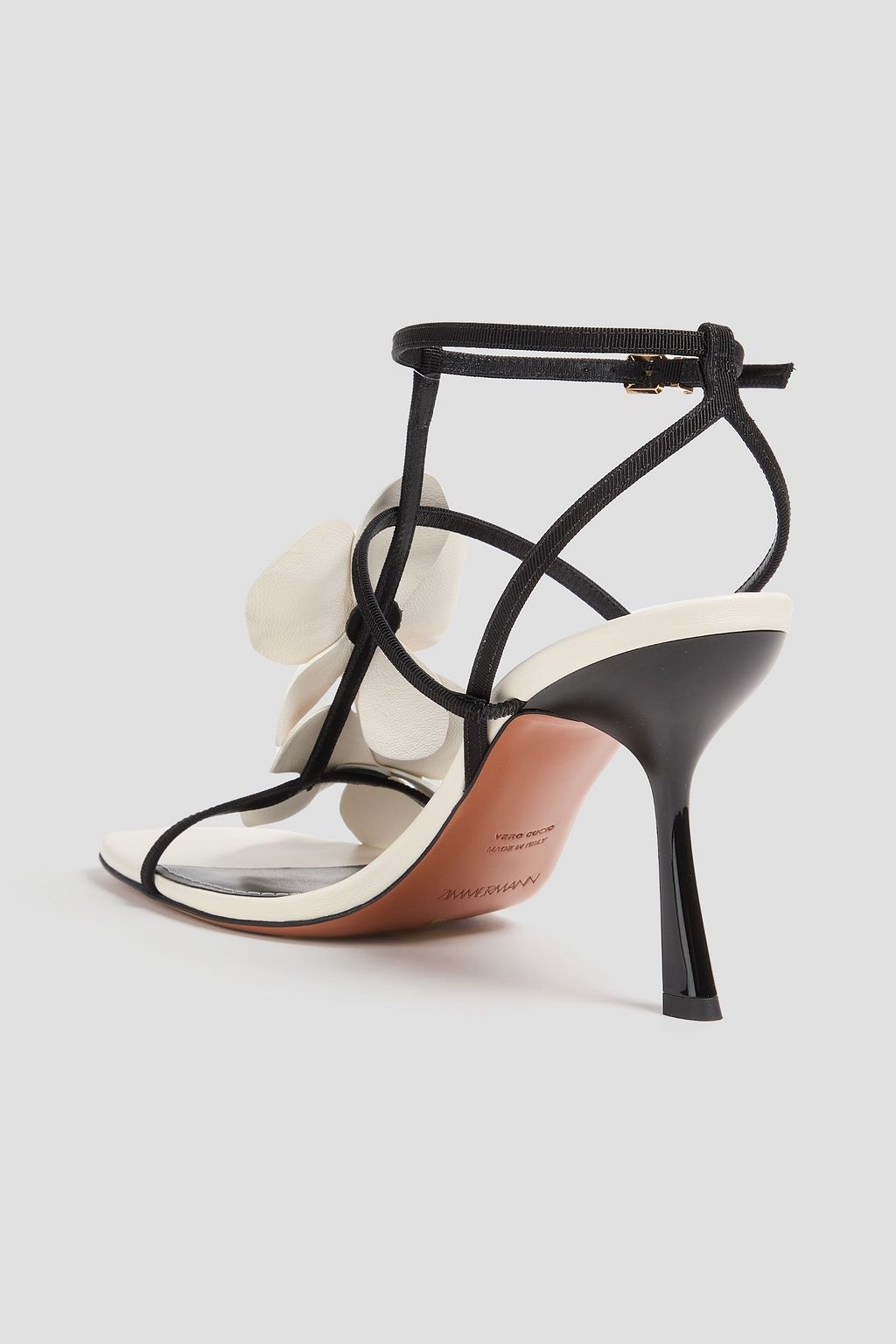 ZIMMERMANN Floral-appliquéd grosgrain sandals