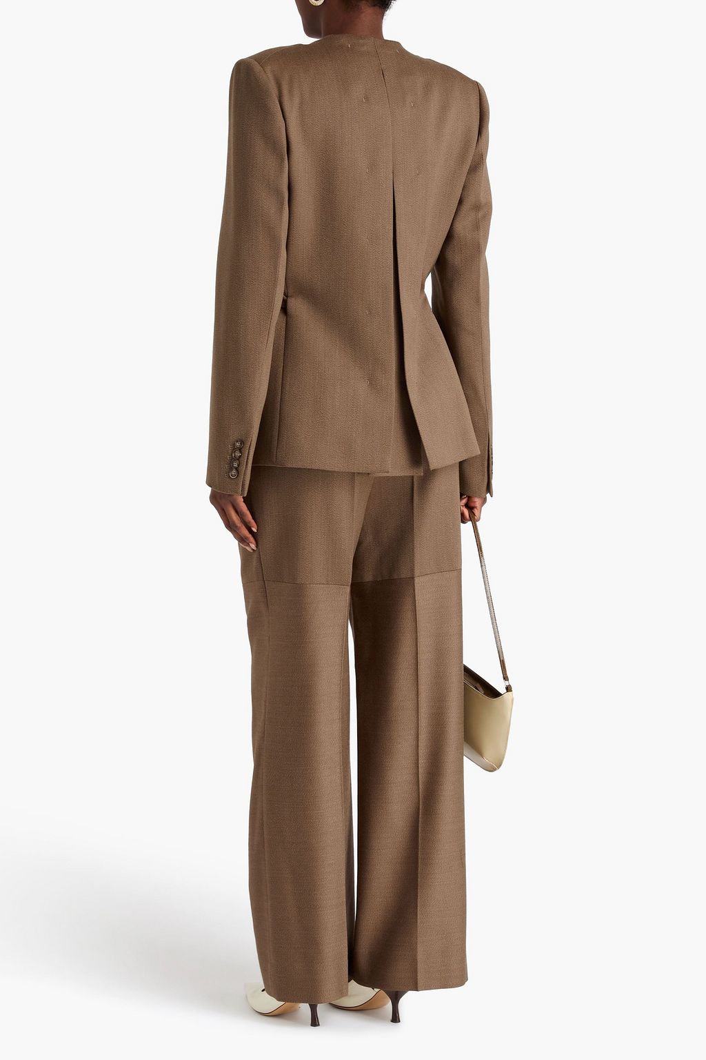 VICTORIA BECKHAM ウールツイル ブレザー ベルト付き