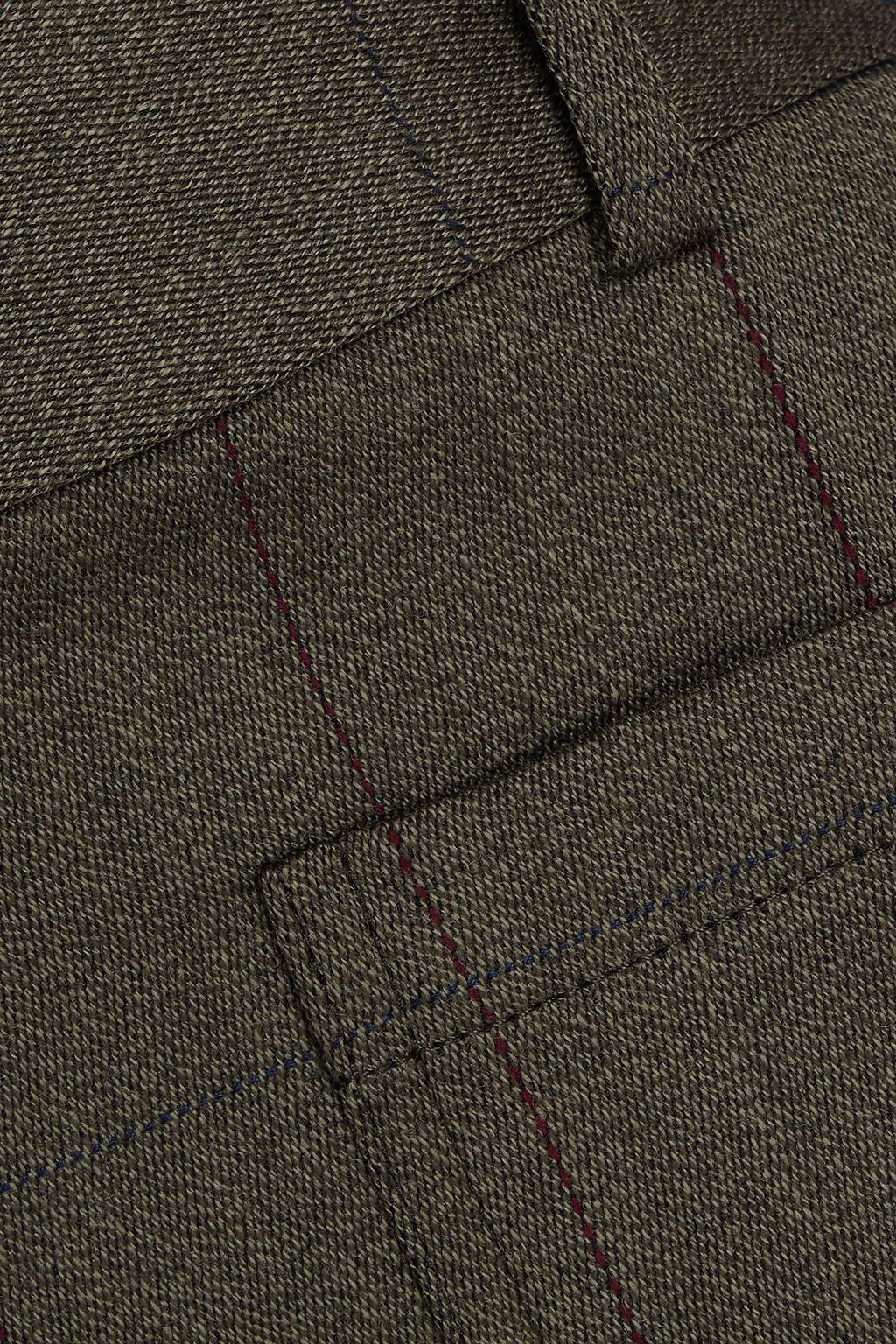 VICTORIA BECKHAM Checked wool-tweed flared pants