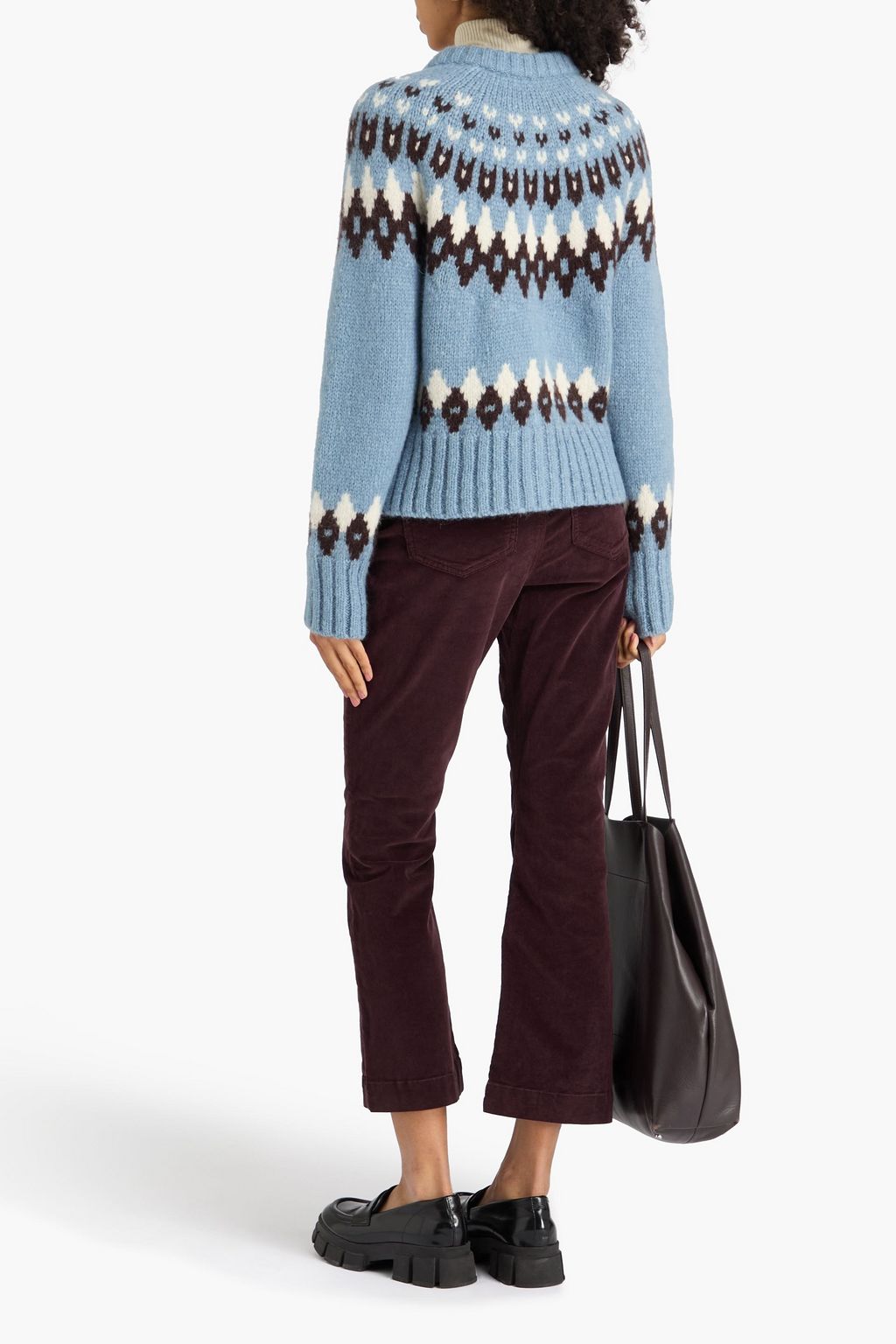VERONICA BEARD Cardigan „Christina“ aus einer Alpakamischung mit Fair-Isle-Muster