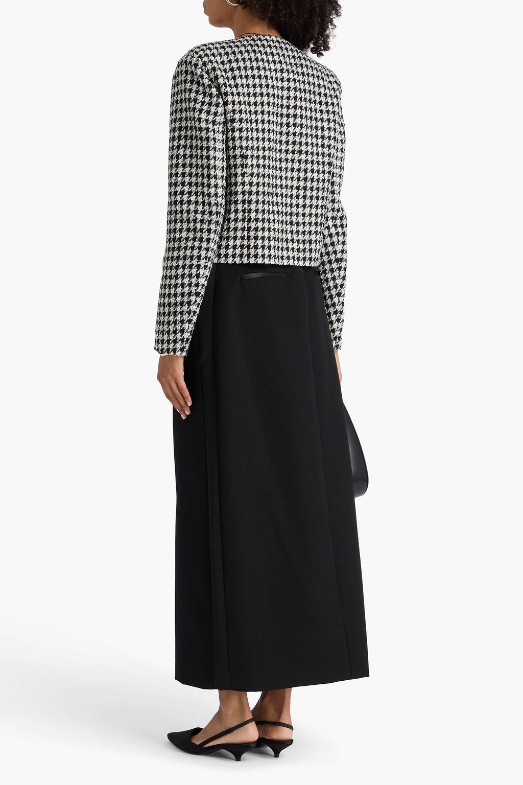 ANINE BING Jacke aus Tweed mit Hahnentrittmuster